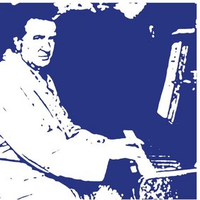 Der Komponist an seinem Klavier